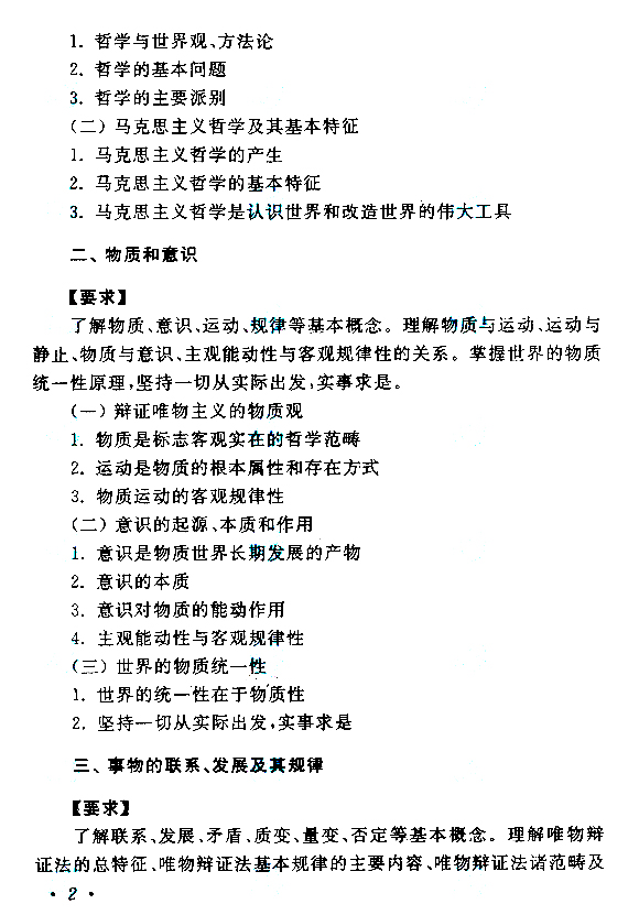 江西成人高考專升本政治考試大綱