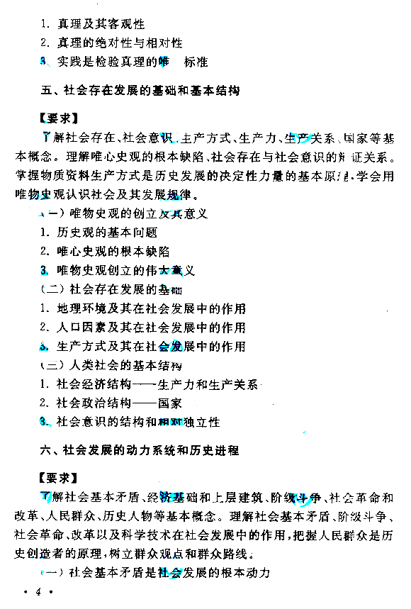 江西成人高考專升本政治考試大綱