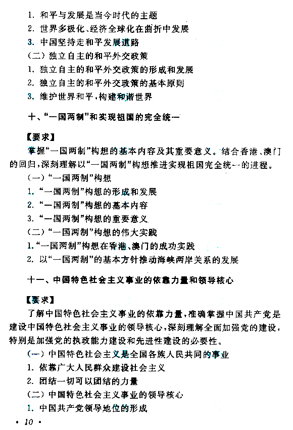 江西成人高考專升本政治考試大綱