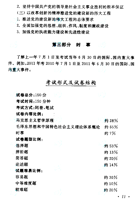 江西成人高考專升本政治考試大綱