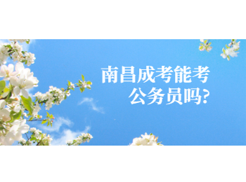 南昌成考能考公務員嗎?